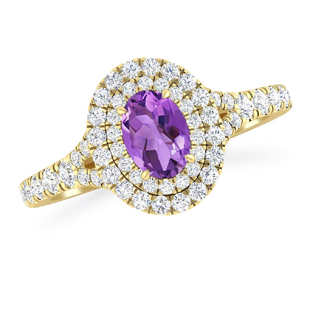 Yellow Gold - Amethyst