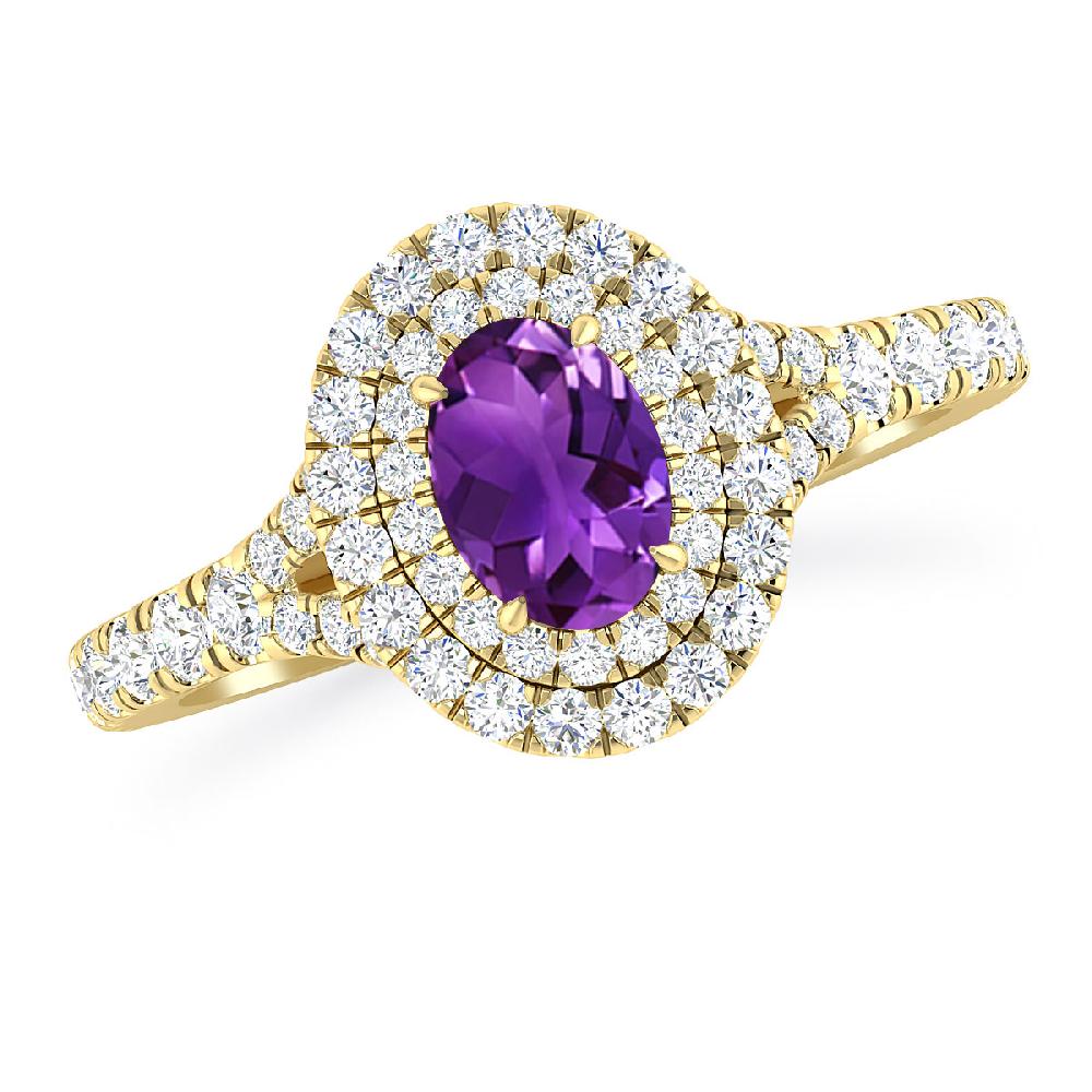 Yellow Gold - Amethyst