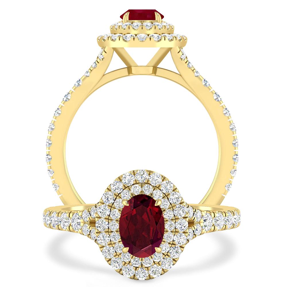 Yellow Gold - Garnet