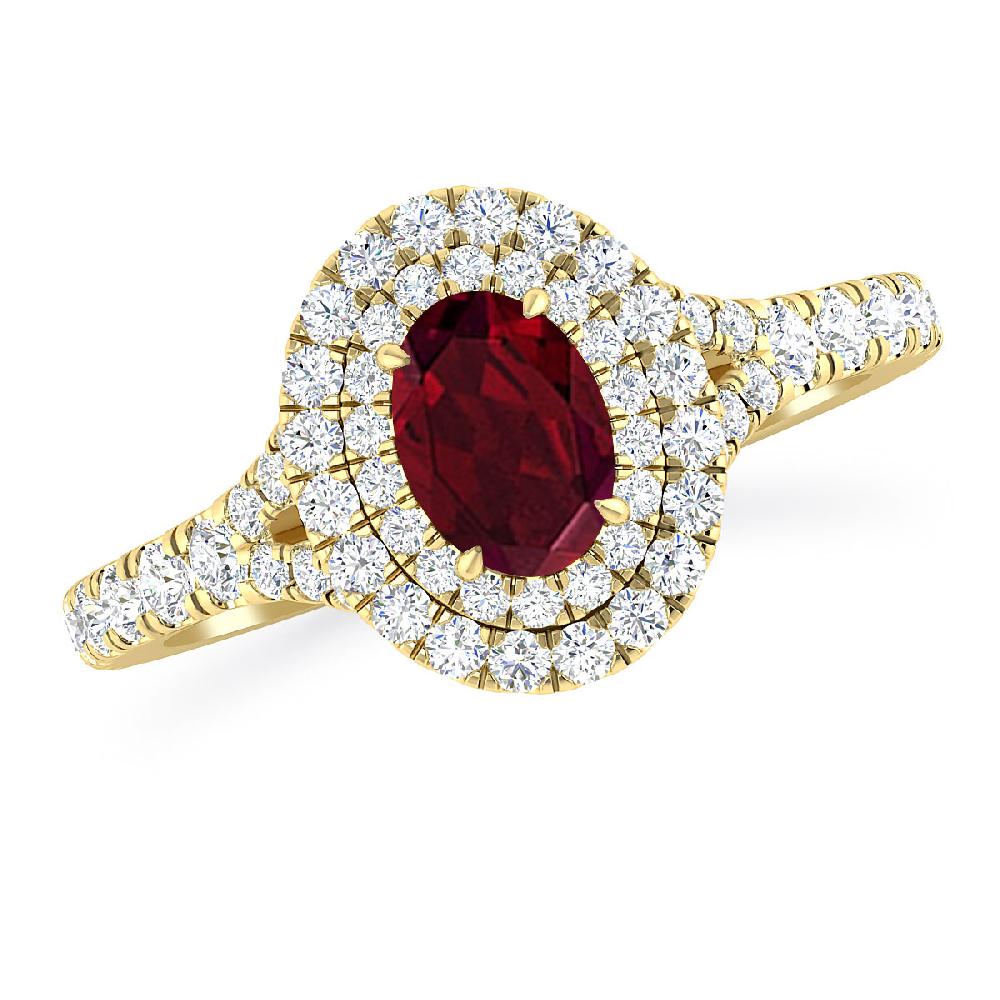 Yellow Gold - Garnet