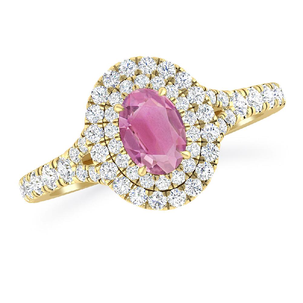 Yellow Gold - Pink Tourmaline