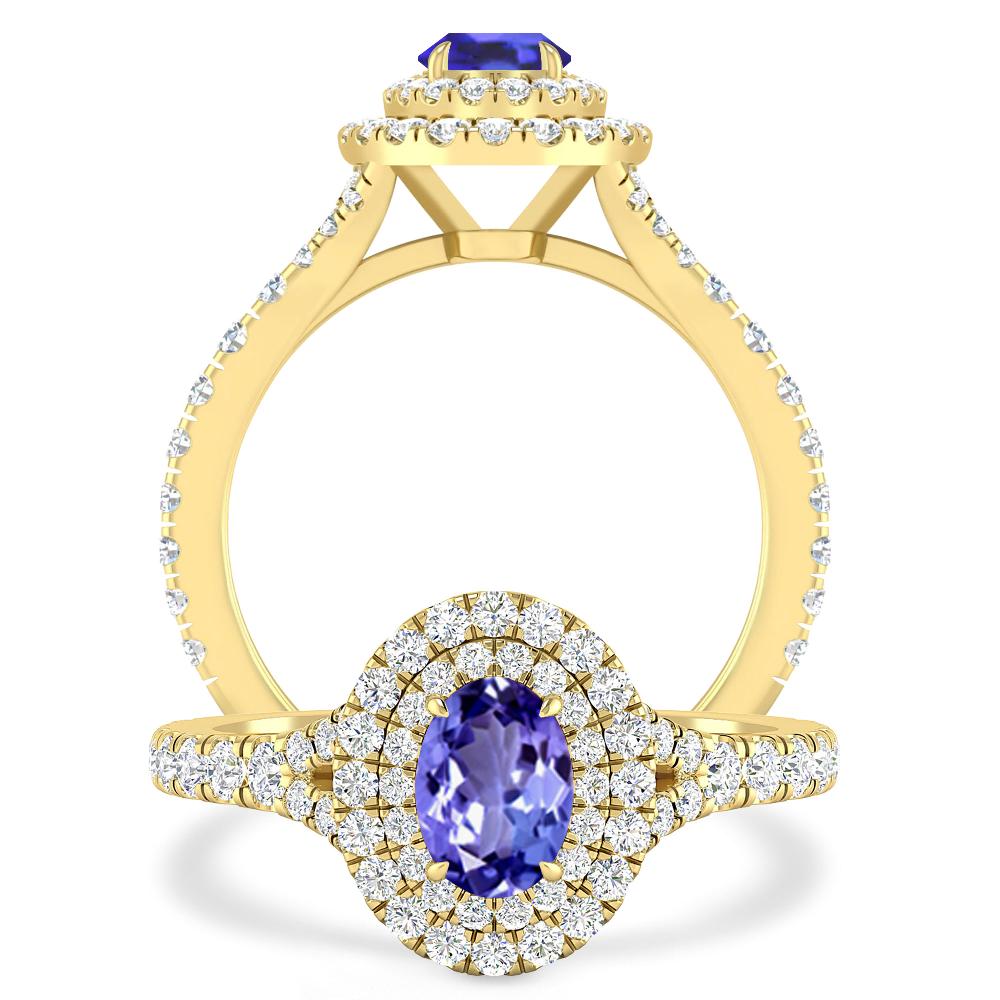 Yellow Gold - Tanzanite