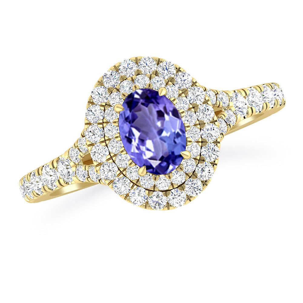 Yellow Gold - Tanzanite