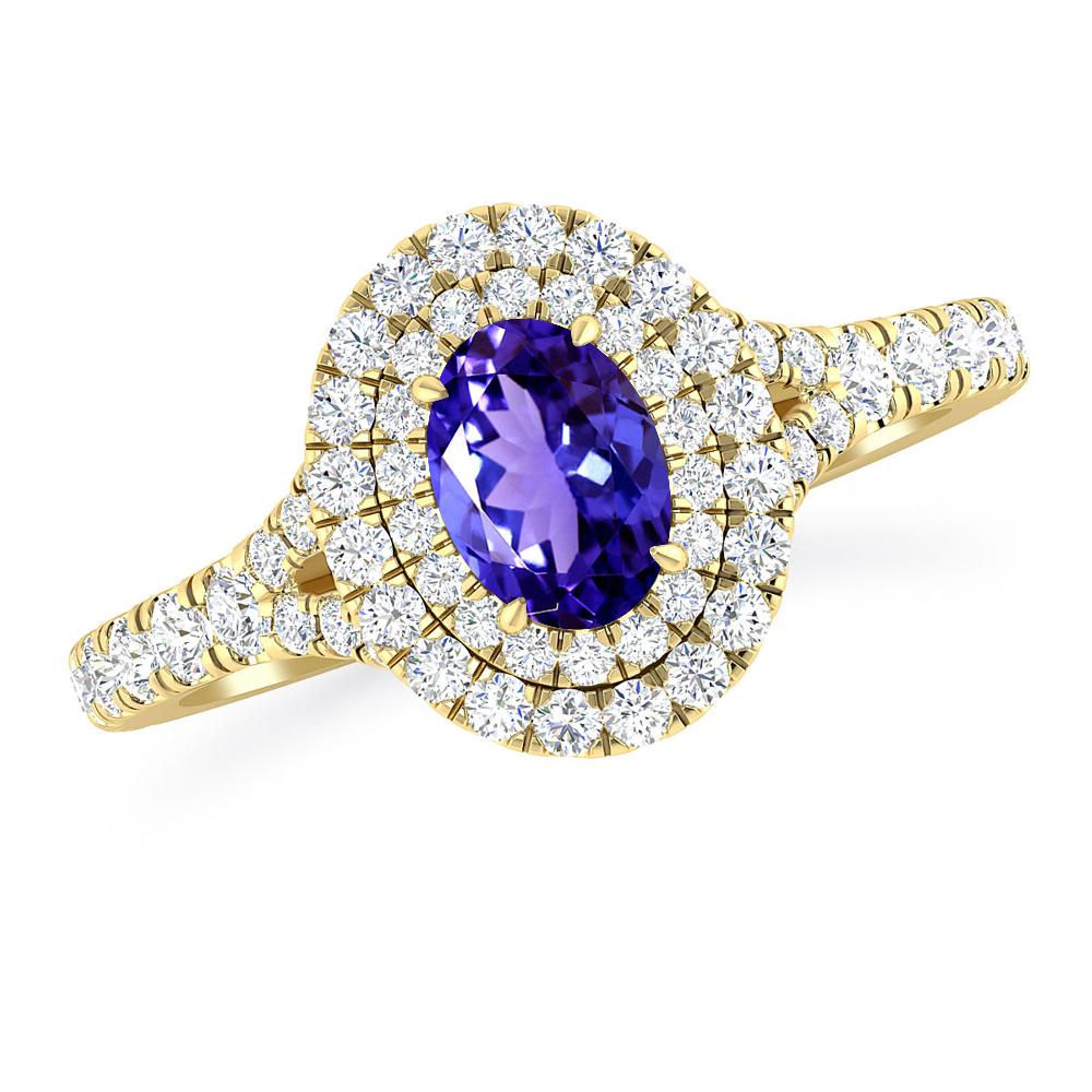 Yellow Gold - Tanzanite