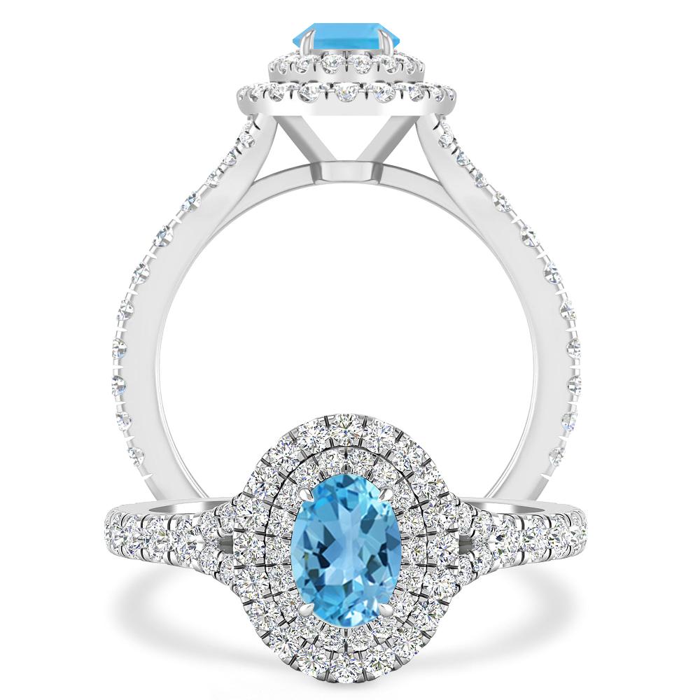 White Gold - Blue Topaz