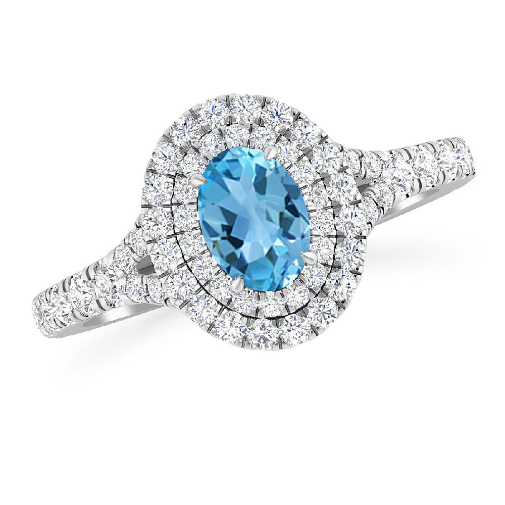 White Gold - Blue Topaz