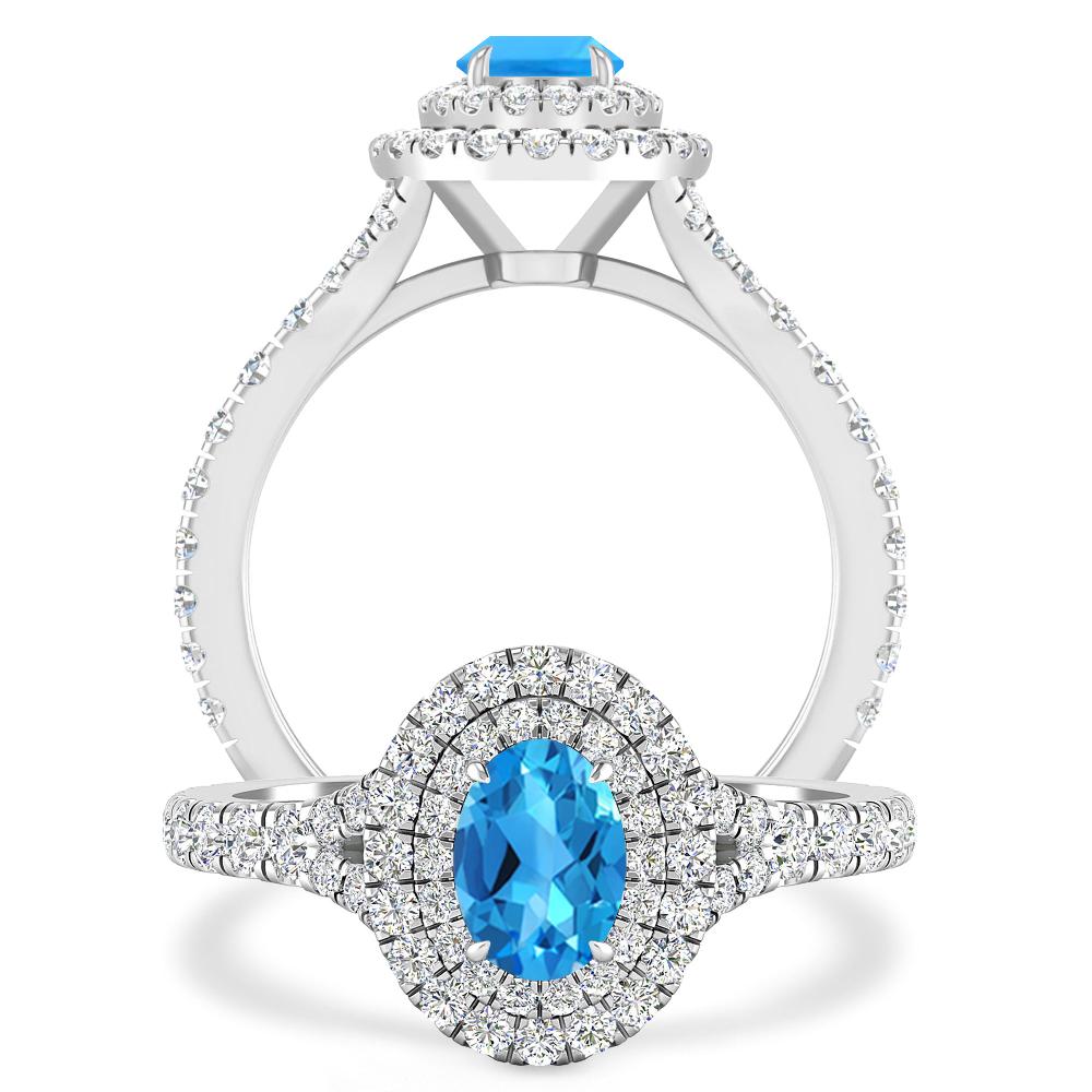 White Gold - Blue Topaz