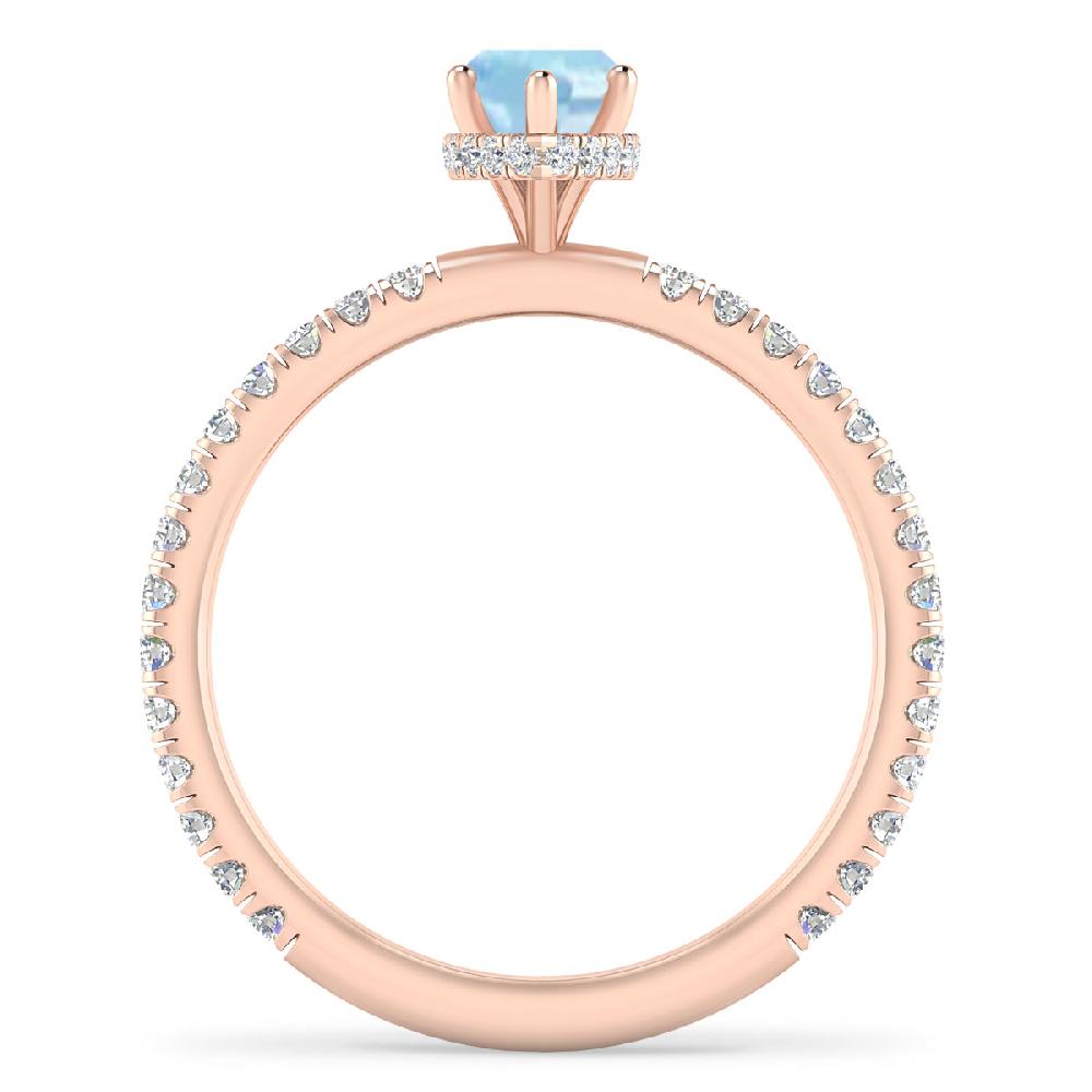 Rose Gold - Aquamarine