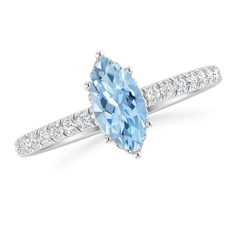 White Gold - Aquamarine
