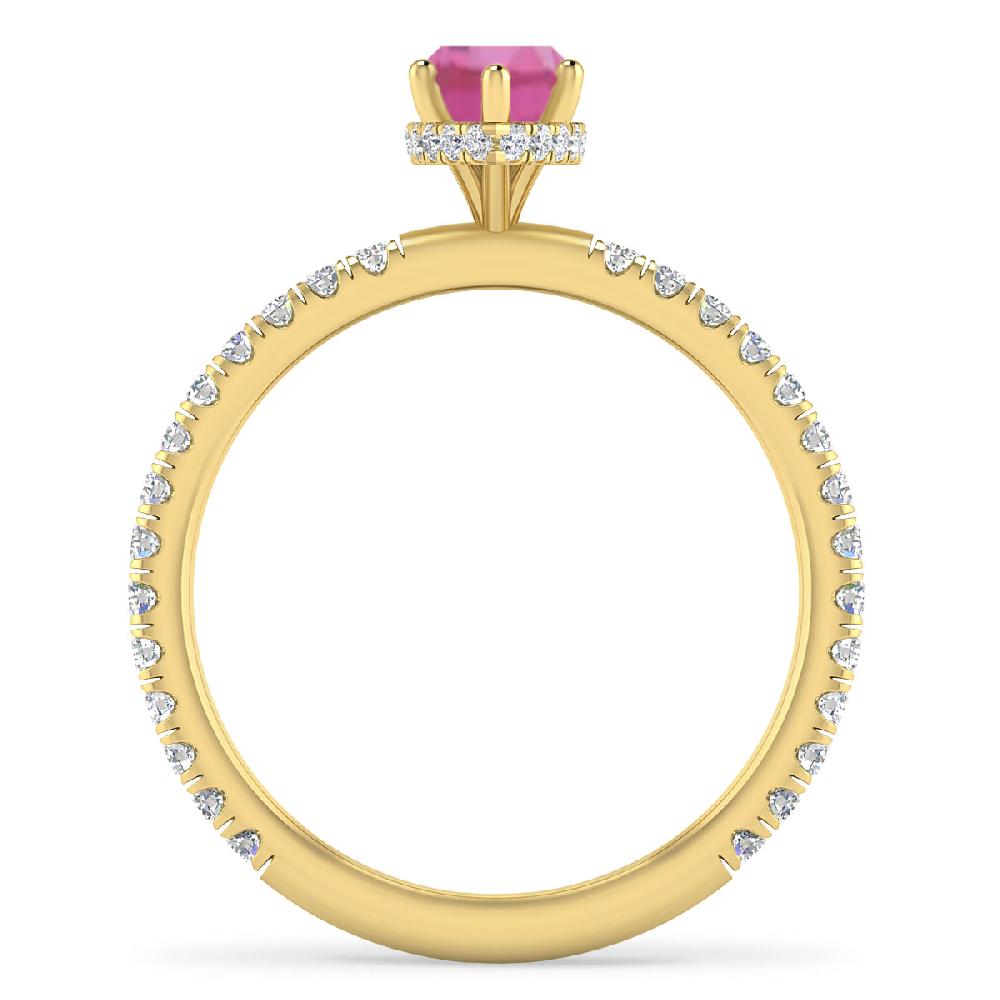 Yellow Gold - Pink Tourmaline
