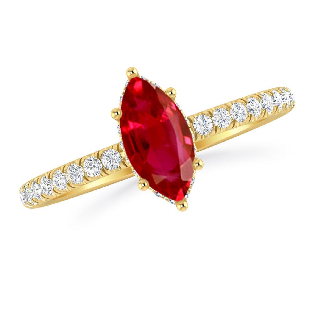 Yellow Gold - Ruby