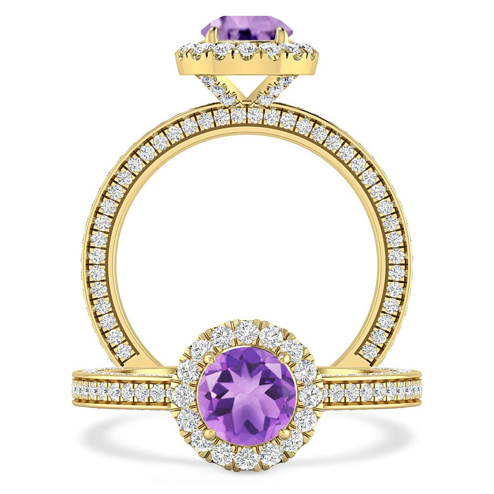 Yellow Gold - Amethyst