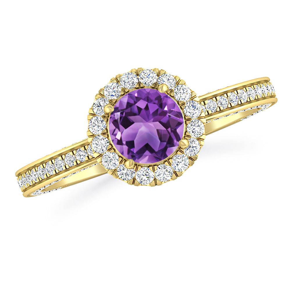 Yellow Gold - Amethyst