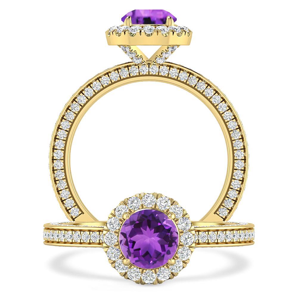 Yellow Gold - Amethyst