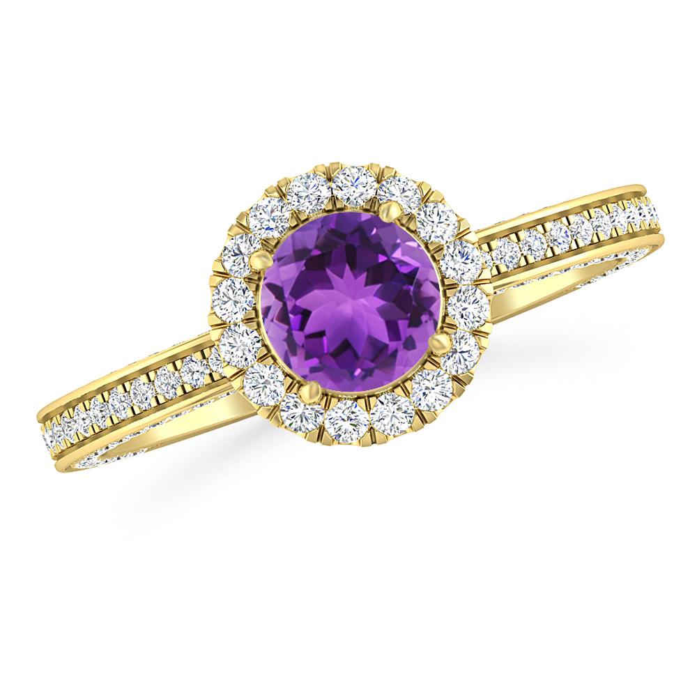 Yellow Gold - Amethyst
