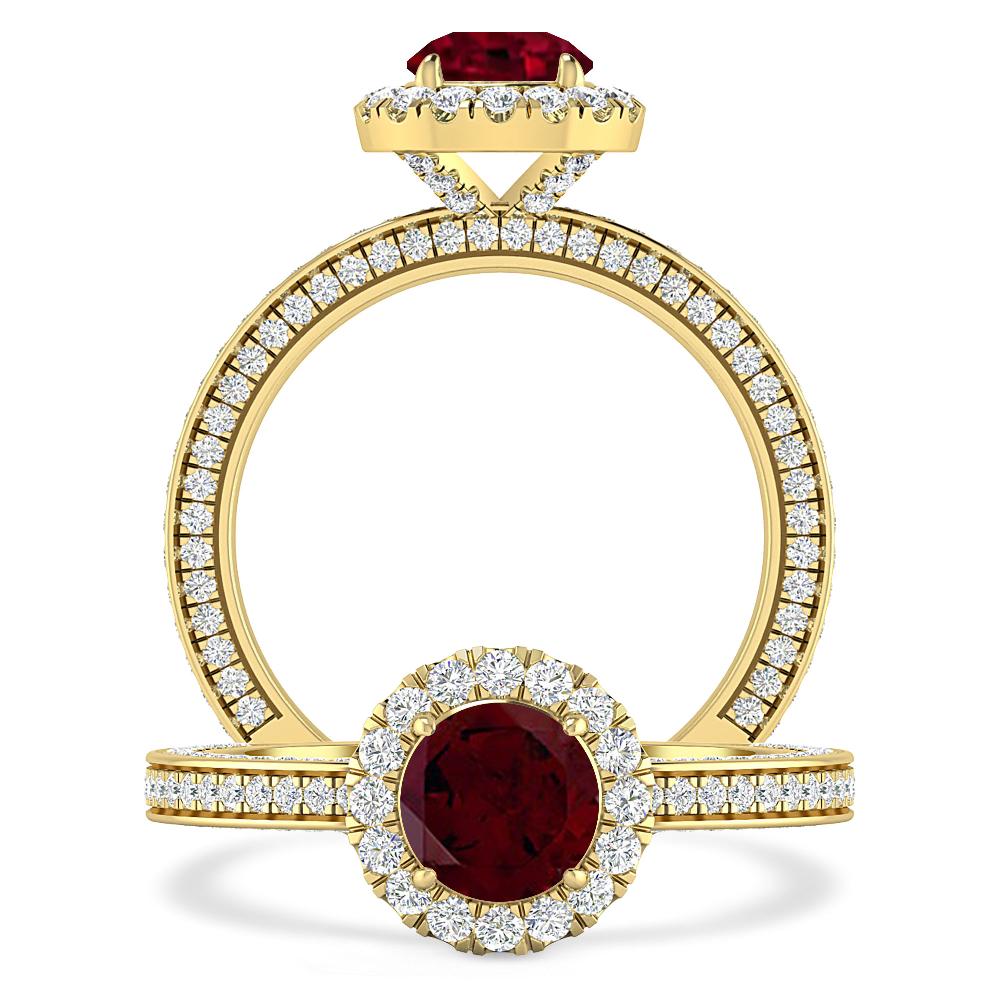 Yellow Gold - Garnet