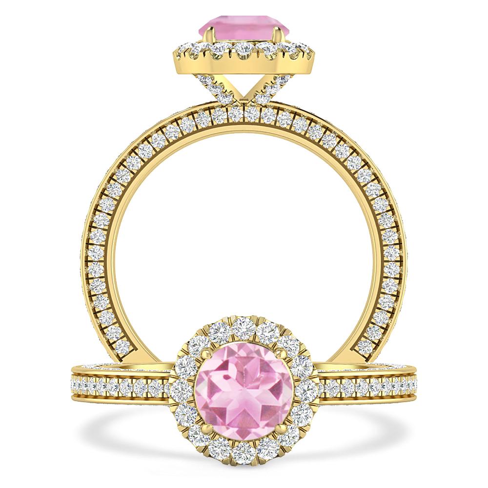 Yellow Gold - Pink Tourmaline