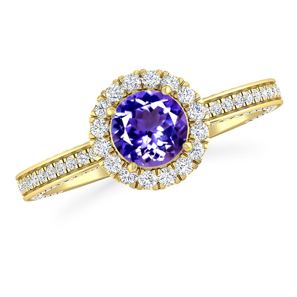 Yellow Gold - Tanzanite