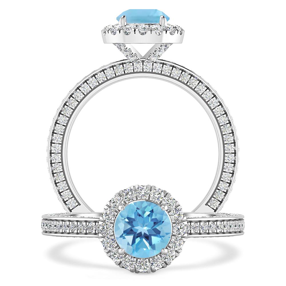 White Gold - Blue Topaz