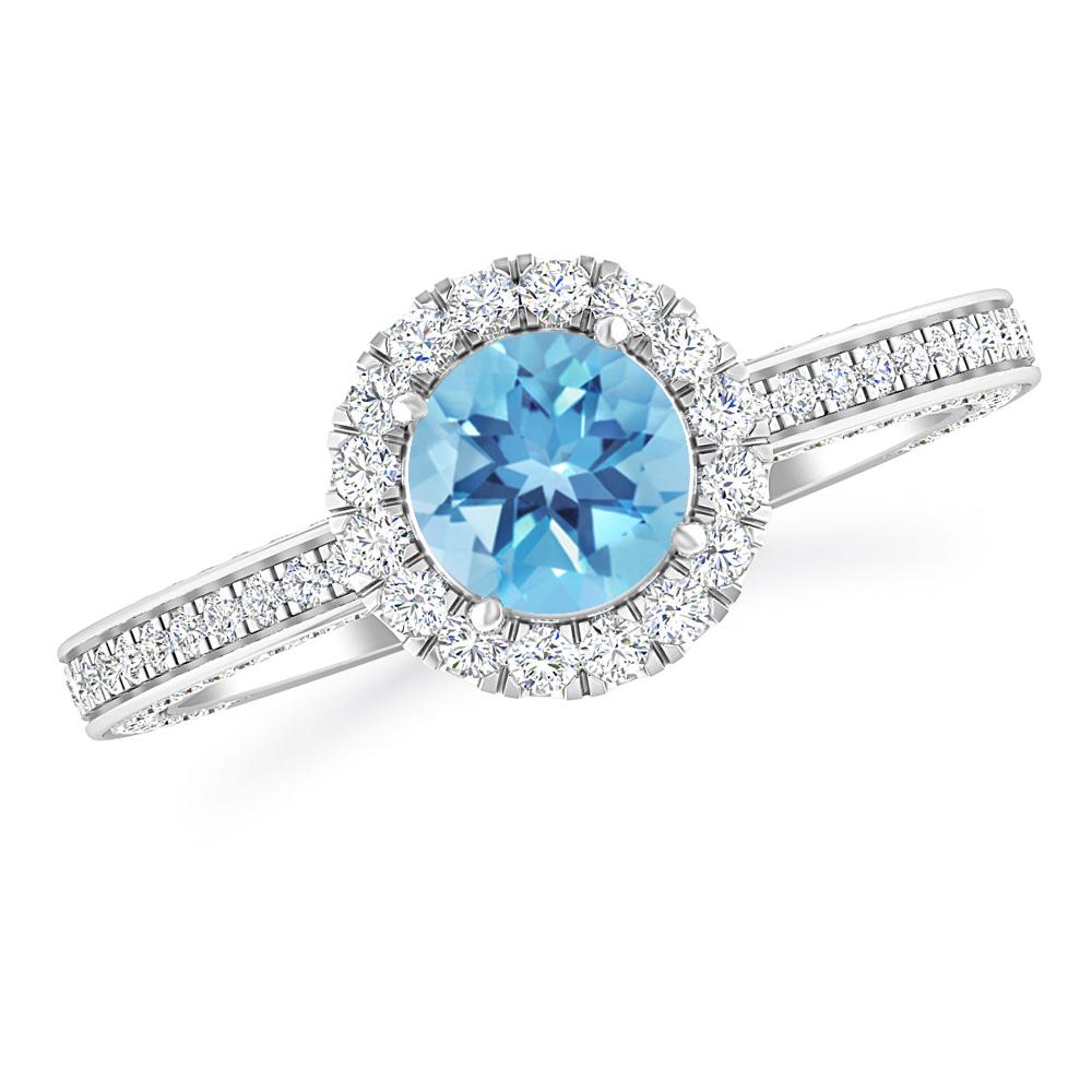 White Gold - Blue Topaz