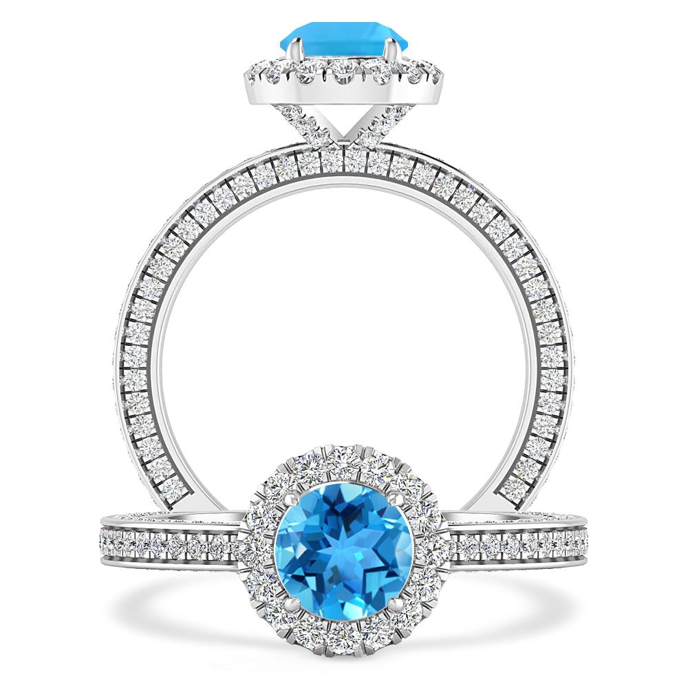 White Gold - Blue Topaz