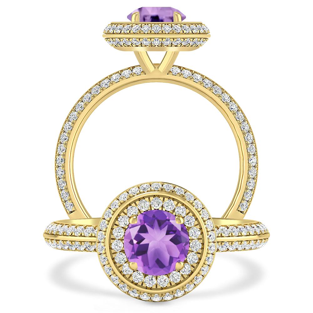 Yellow Gold - Amethyst