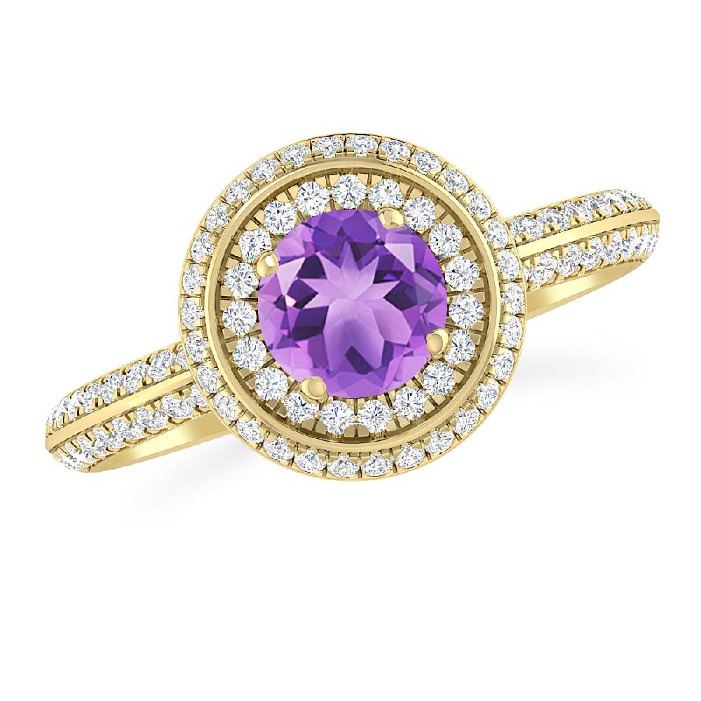 Yellow Gold - Amethyst