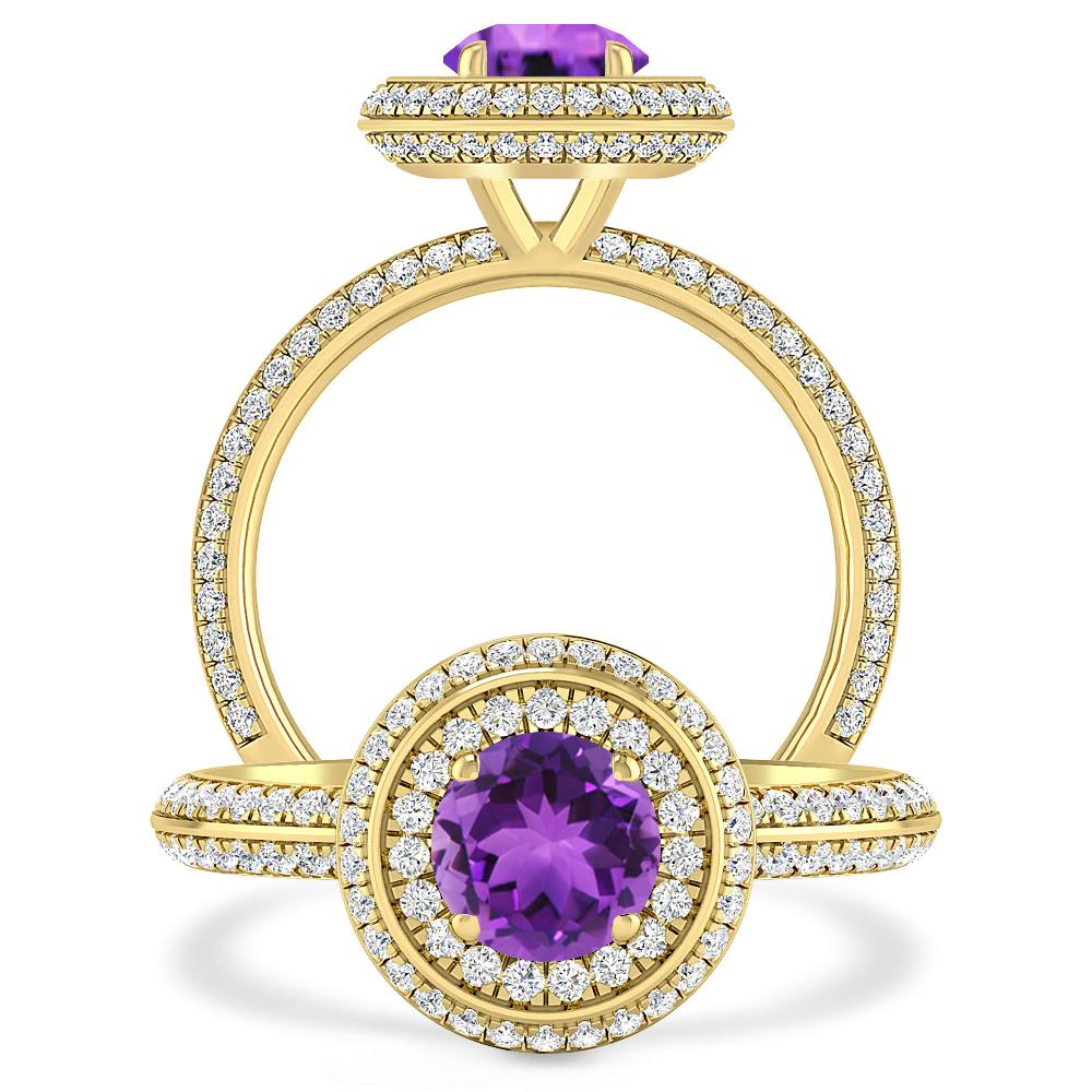 Yellow Gold - Amethyst