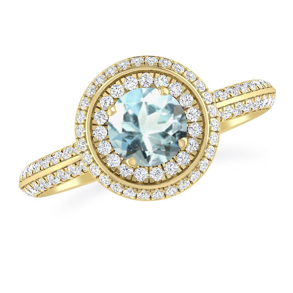 Yellow Gold - Aquamarine