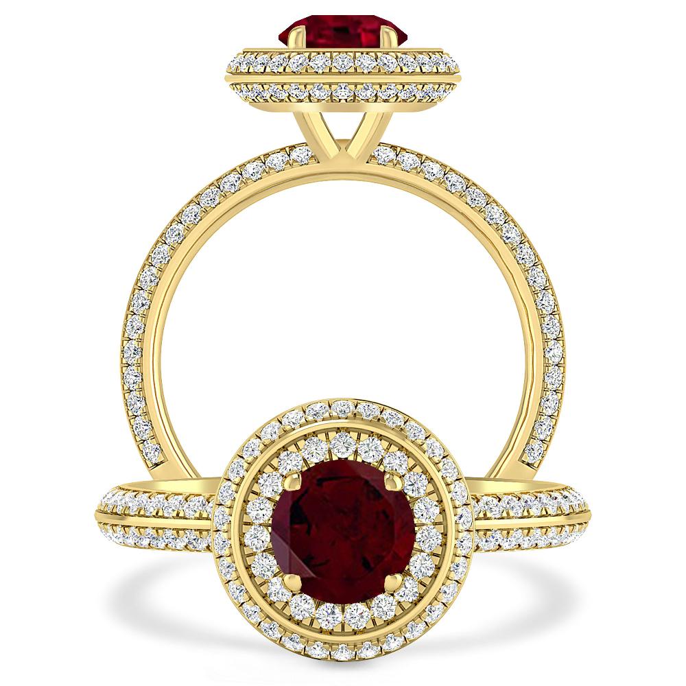 Yellow Gold - Garnet