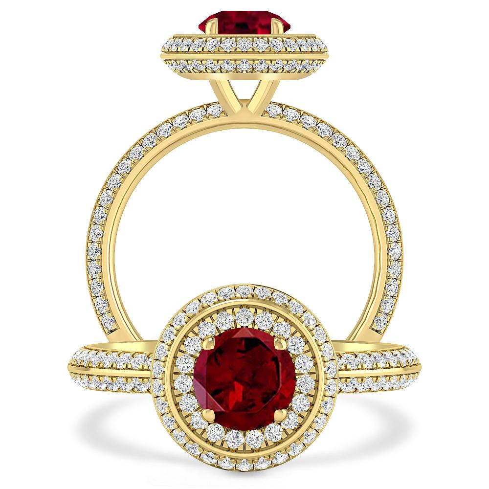 Yellow Gold - Garnet