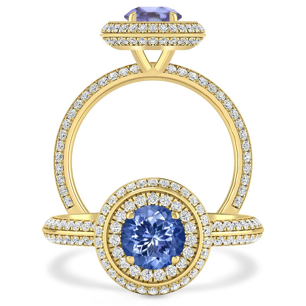 Yellow Gold - Tanzanite