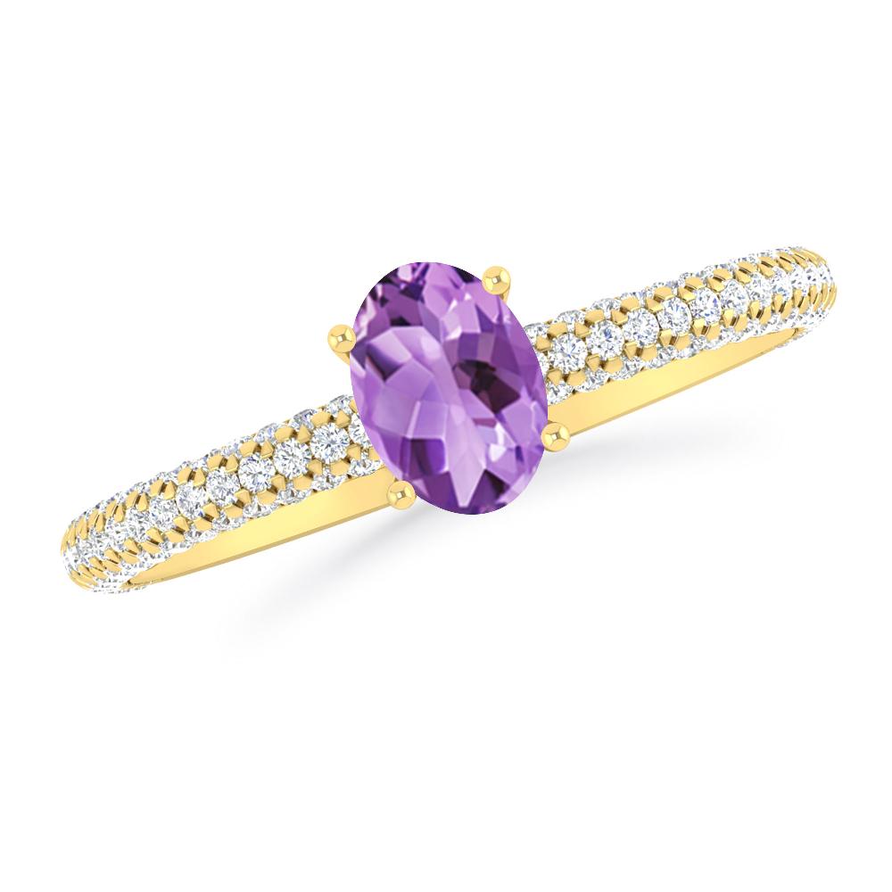 Yellow Gold - Amethyst