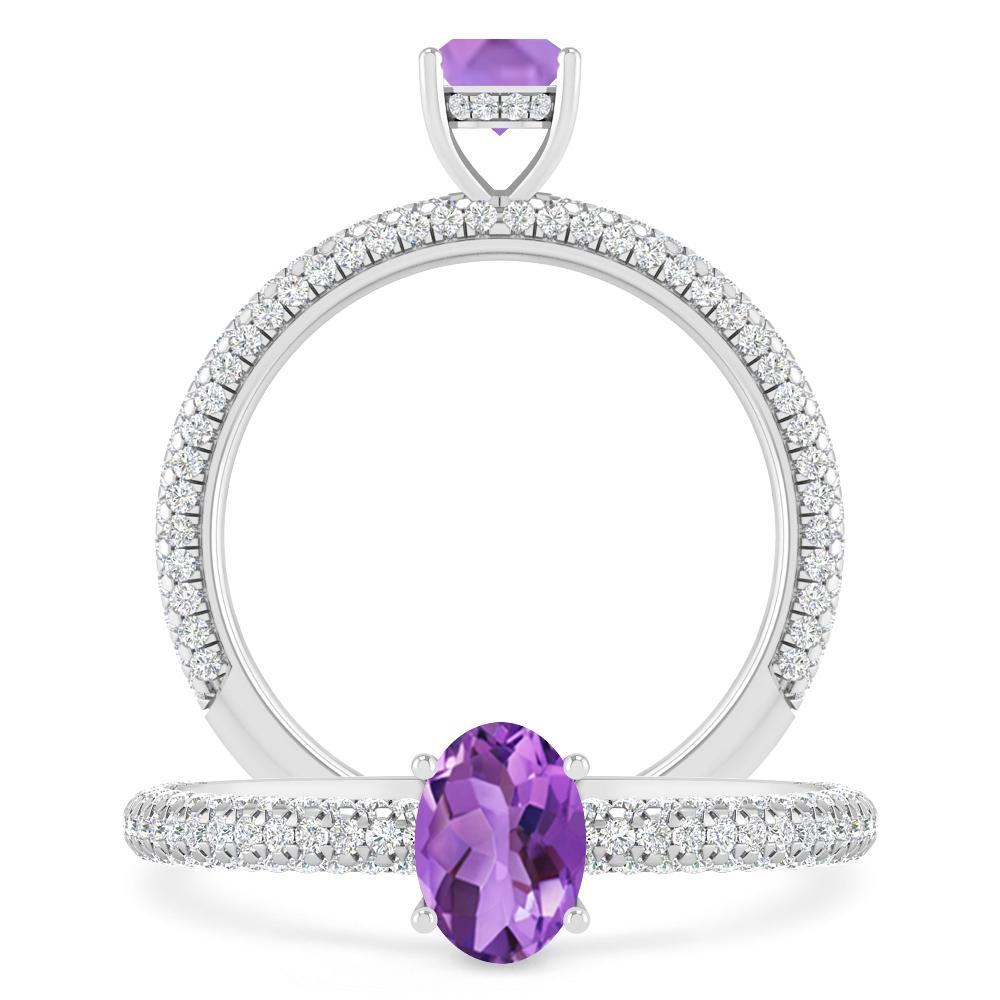 White Gold - Amethyst