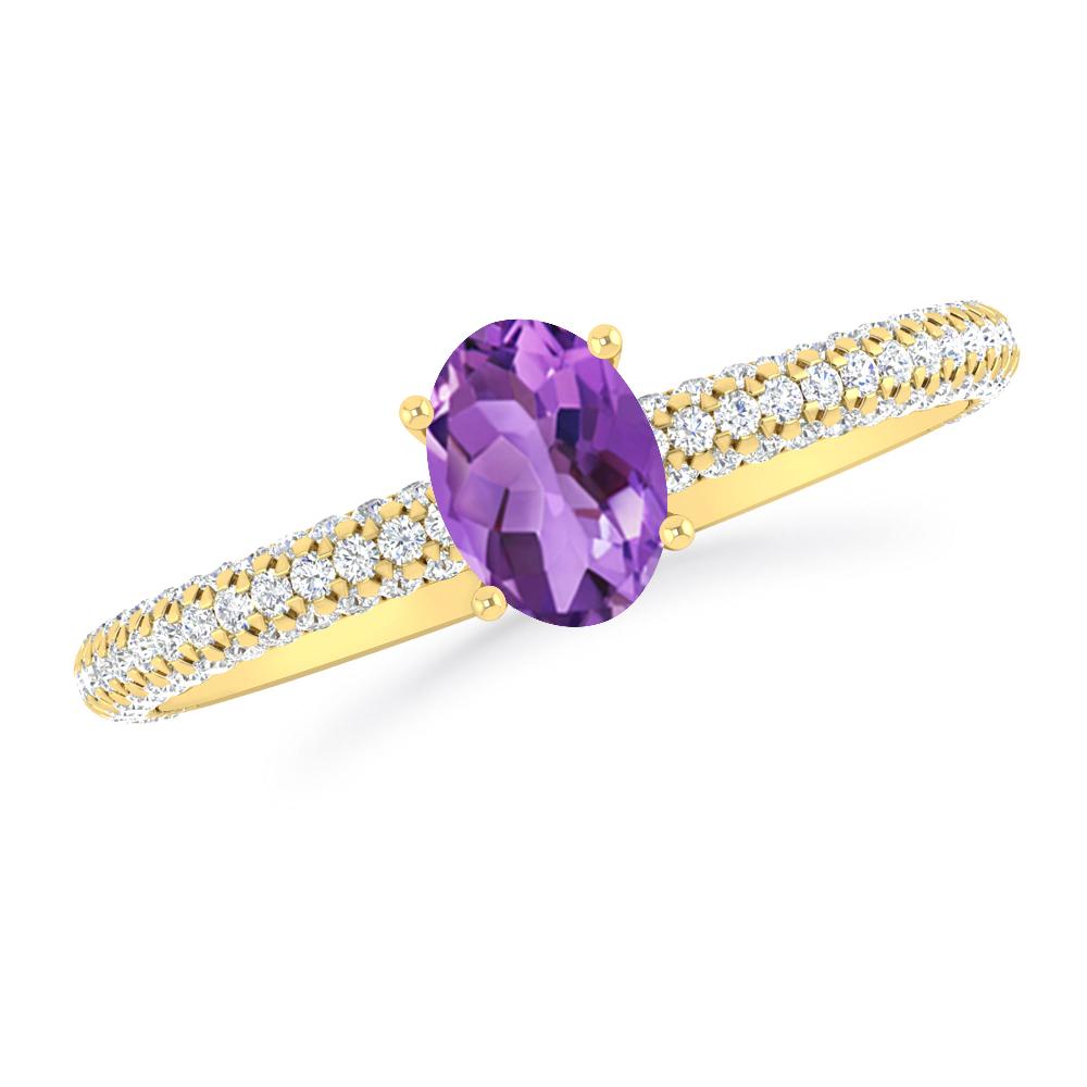 Yellow Gold - Amethyst