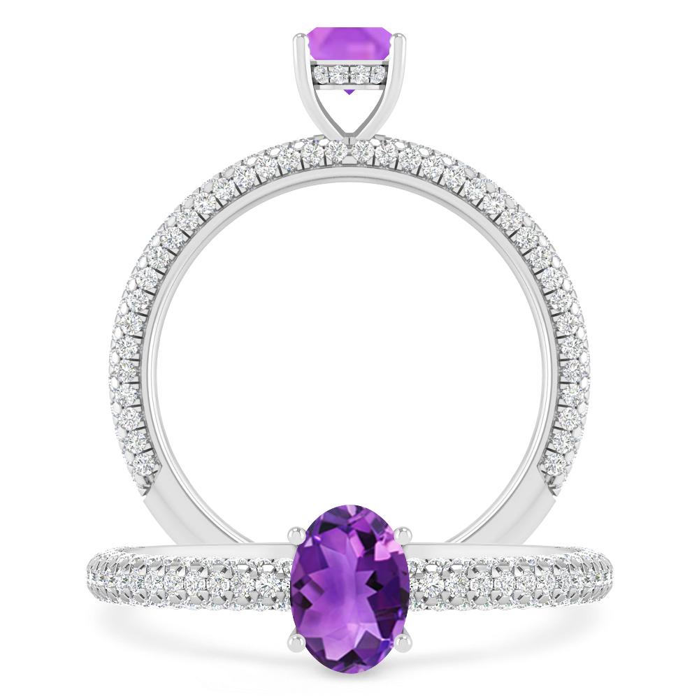 White Gold - Amethyst