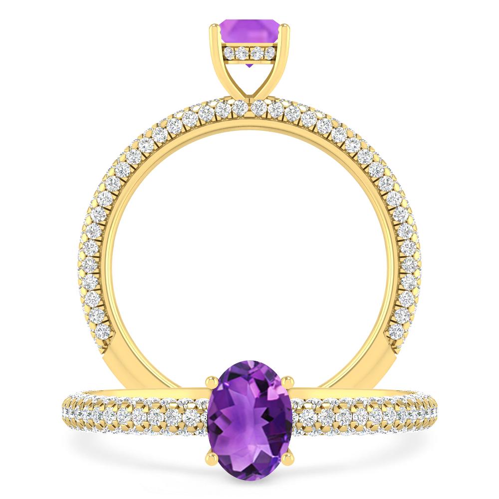 Yellow Gold - Amethyst