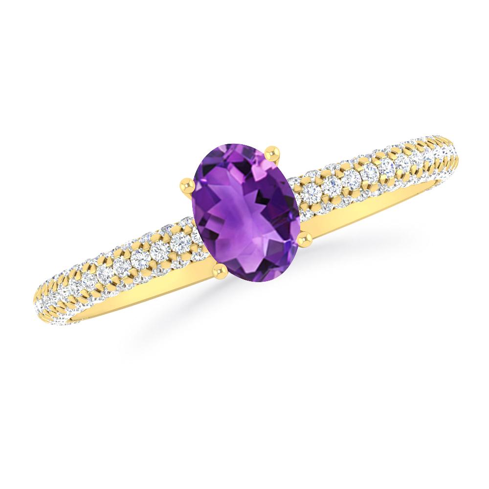 Yellow Gold - Amethyst