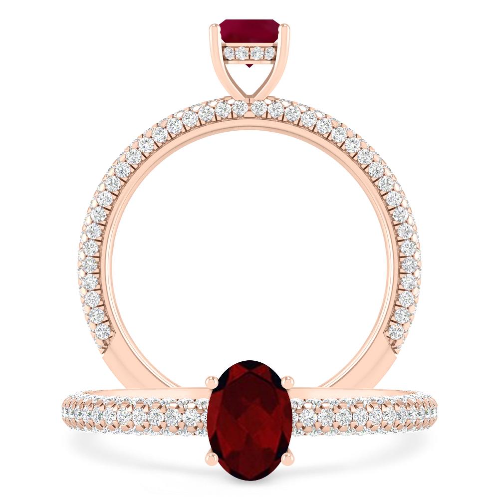Rose Gold - Garnet