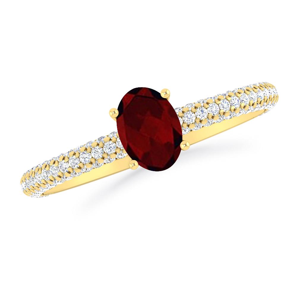 Yellow Gold - Garnet