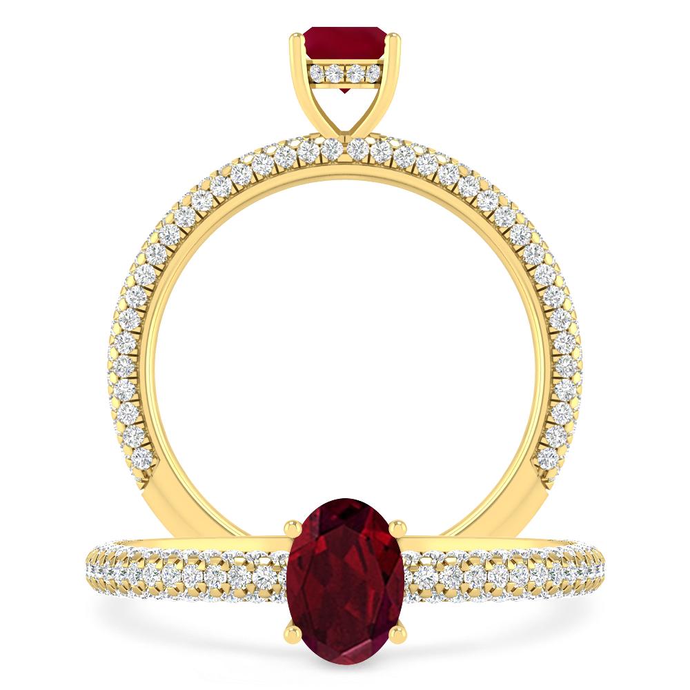 Yellow Gold - Garnet