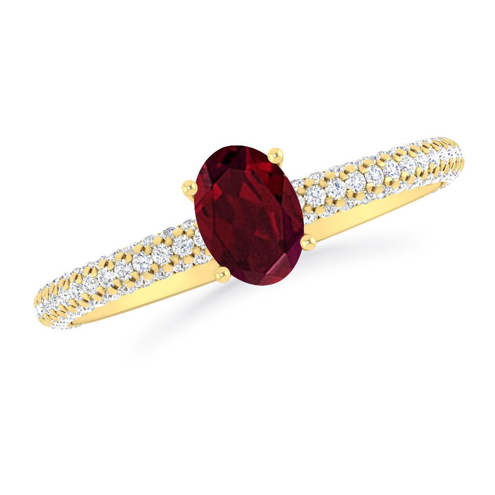 Yellow Gold - Garnet