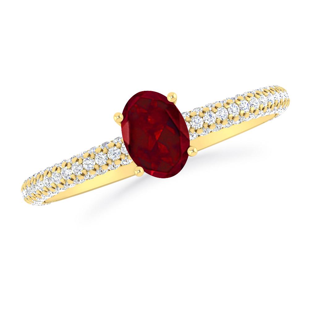 Yellow Gold - Garnet