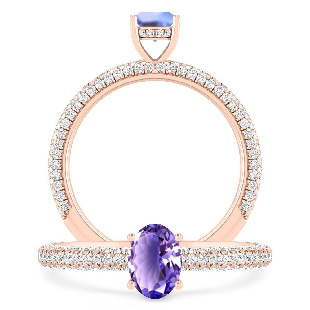 Rose Gold - Tanzanite