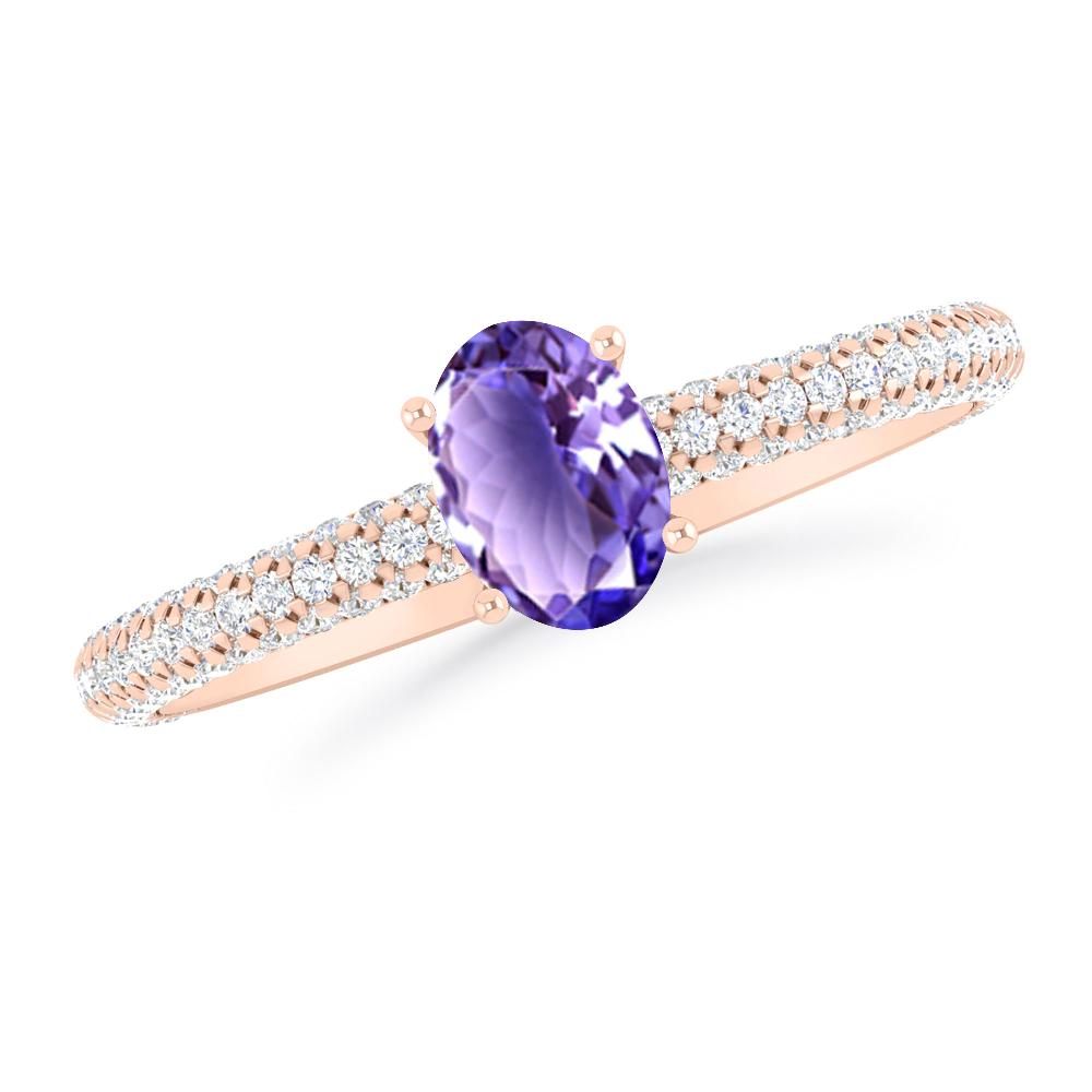 Rose Gold - Tanzanite