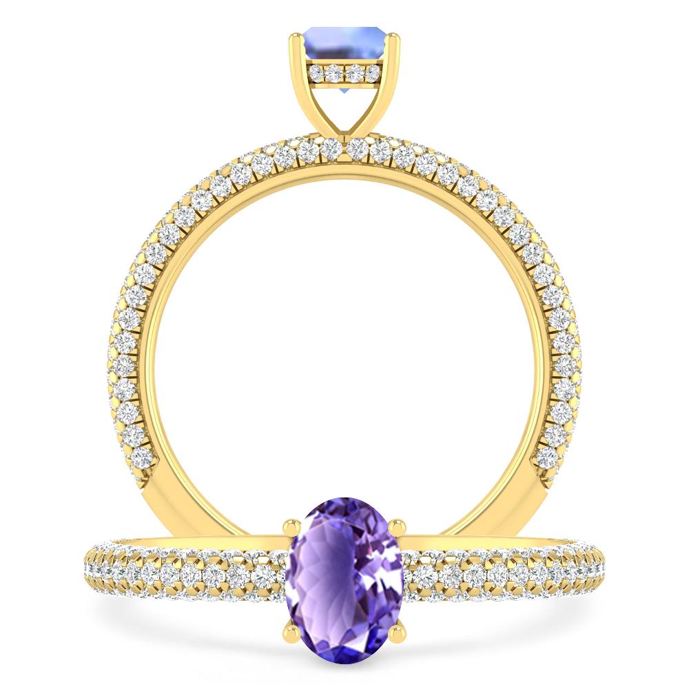 Yellow Gold - Tanzanite