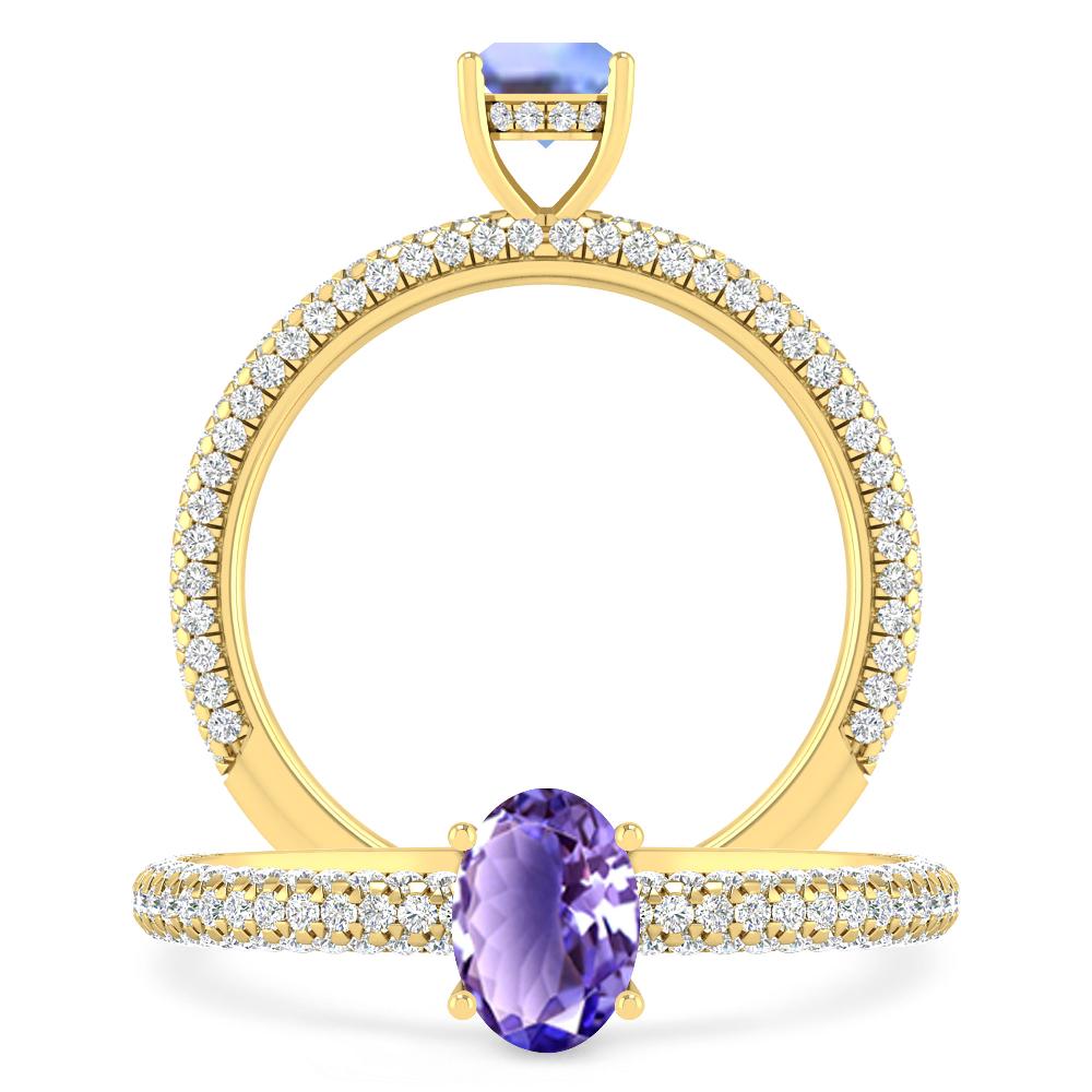 Yellow Gold - Tanzanite