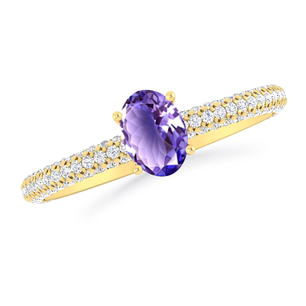 Yellow Gold - Tanzanite