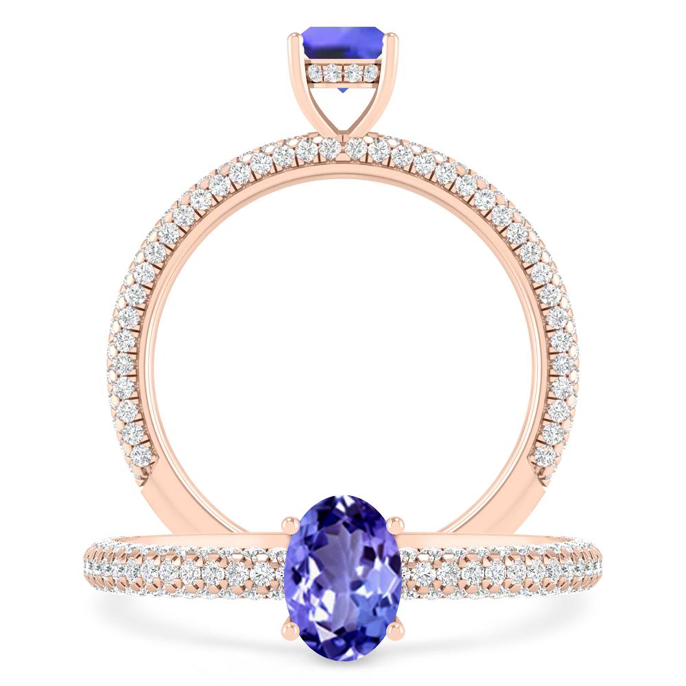 Rose Gold - Tanzanite