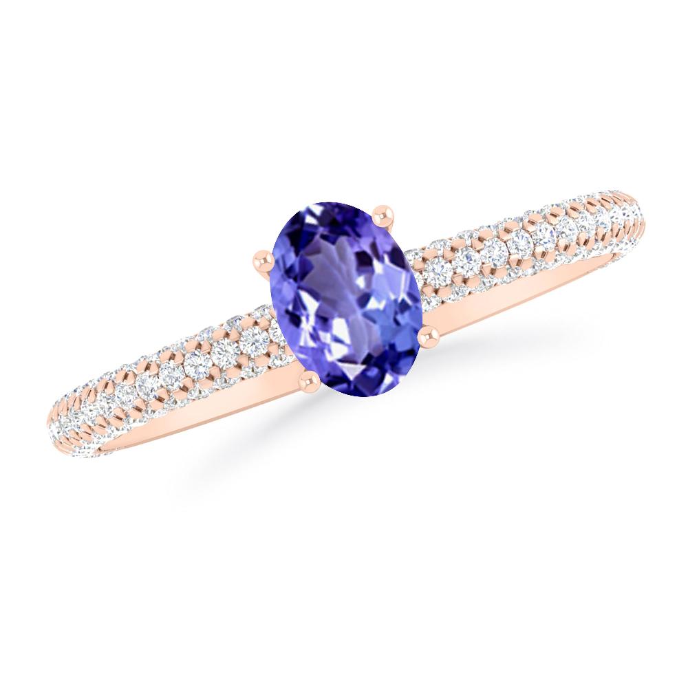 Rose Gold - Tanzanite